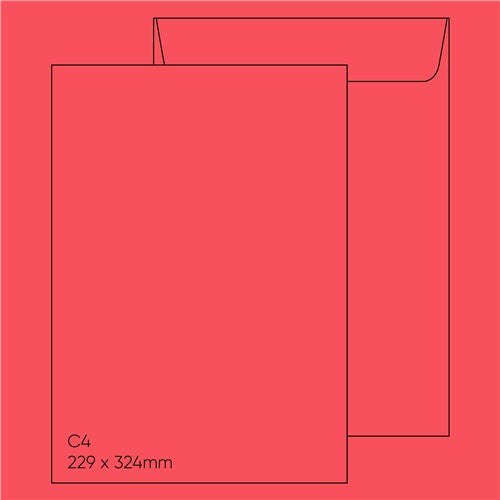 C4 Envelope (229 x 324mm) - Sirio Vermigilone (Red), Single
