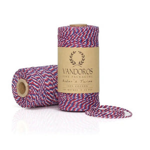 Baker's Twine - Red/Blue/White, 100m Roll