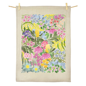 Earth Greetings Tea Towel - Where Flowers Bloom