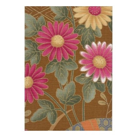 Interweave Fabric Greeting Card - Pink & Yellow Flowers