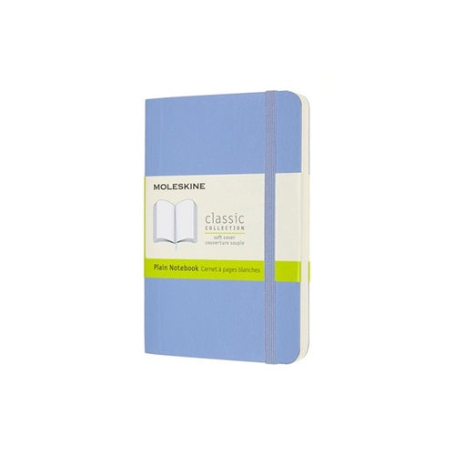 Moleskine Soft Cover Notebook - Plain, Pocket, Hydrangea Blue