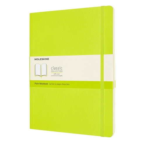 Moleskine Soft Cover Notebook - Plain, Extra Large, Lemon Green