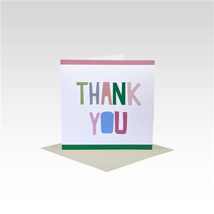 Rhicreative Mini Card - Coloured Letters Thank You