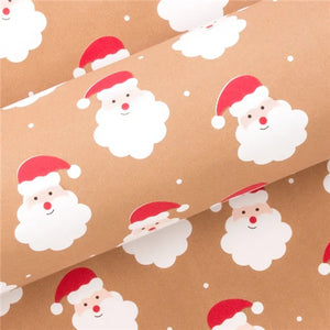Christmas Wrapping Paper - Saint Nick, Ginger, Uncoated (approx 3 mtrs)
