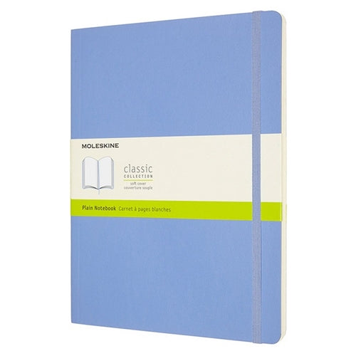 Moleskine Soft Cover Notebook - Plain, Extra Large, Hydrangea Blue