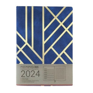 Memmo 2024 Softcover Diary - Weekly Notebook, A5, Gatsby