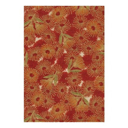 Interweave Fabric Greeting Card - Red Gum Blossom