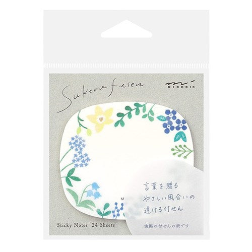 Midori Translucent Sticky Note  - Wildflower