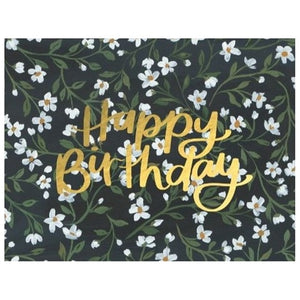 1Canoe2 Greeting Card - Vintage Floral Happy Birthday