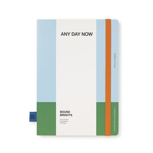 Any Day Now Bound Notebook - Dot Grid, A5, Sky Blue & Green