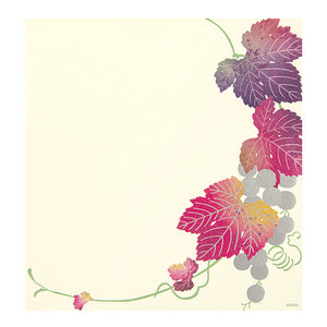 Midori Kami Letter Set - Paper Series - Autumn, Grapes