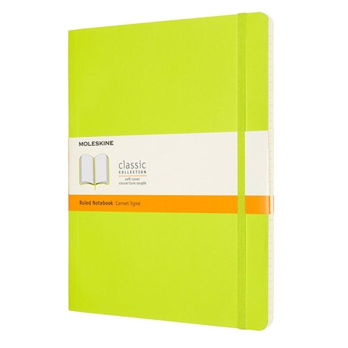 Moleskine Soft Cover Notebook - Ruled, Extra Large, Lemon Green