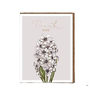Toasted Crumpet Greeting Card - "Blanc", Thank You