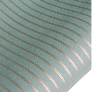 hiPP Gift Wrapping Paper - Thin Stripe - Sage/Gold, 5 mtrs