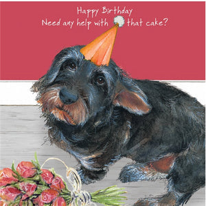 Little Dog Laughed Greeting Card - Dog Series Squares, Need any help...