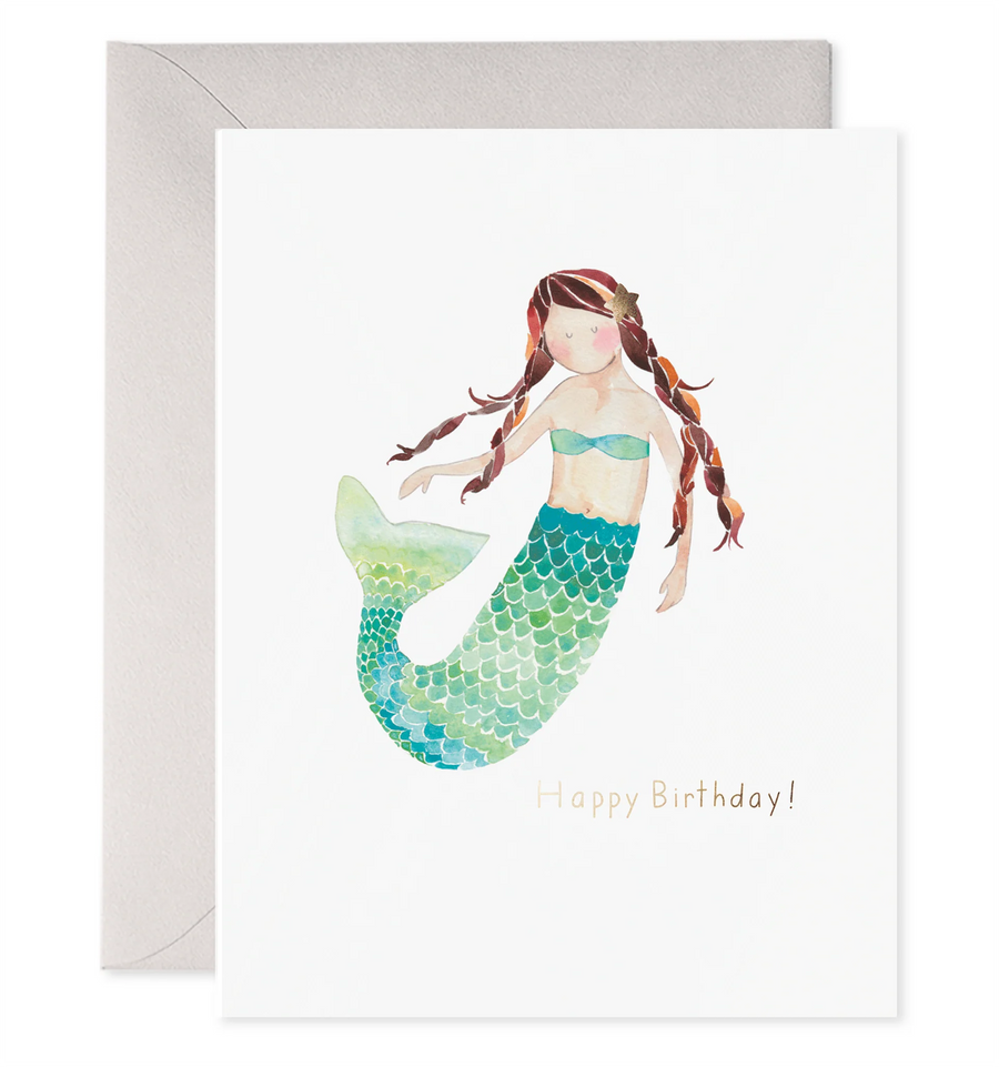 E Frances Greeting Card - Mermaid Birthday