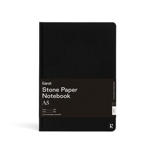 Karst Hard Cover Notebook - Ruled, A5, Black