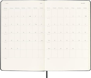 Moleskine 2024 Hardcover Diary - Weekly Notebook, Large, Black