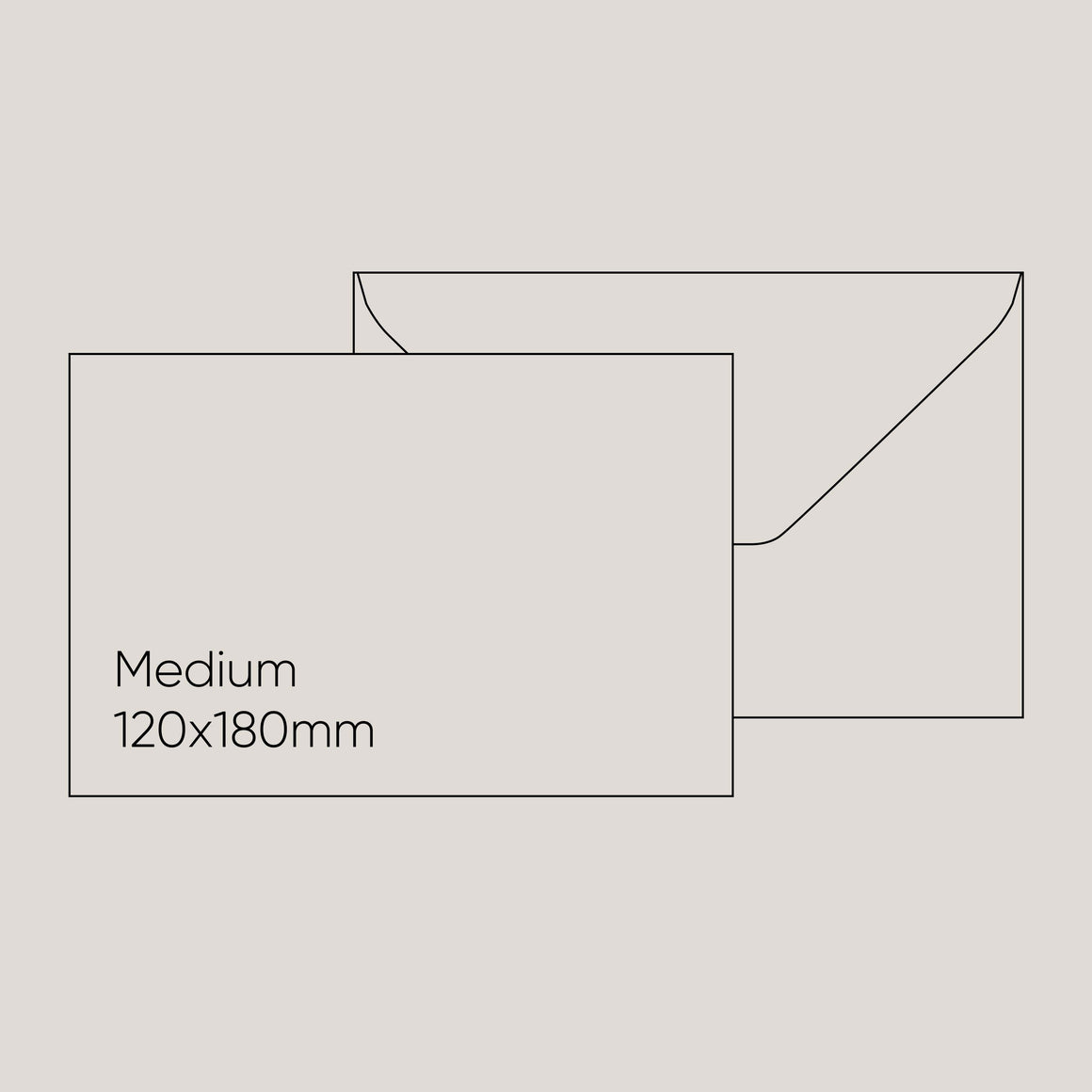 Etrusca Envelope - Grey, Medium (120 x 180mm)