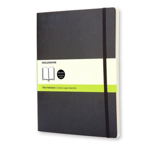 Moleskine Soft Cover Notebook - Plain, Extra Large, Black
