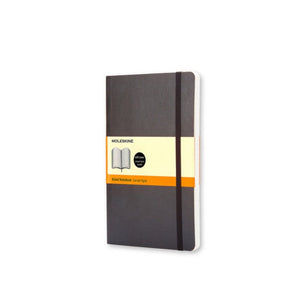 Moleskine Soft Cover Notebook - Ruled, Pocket, Black