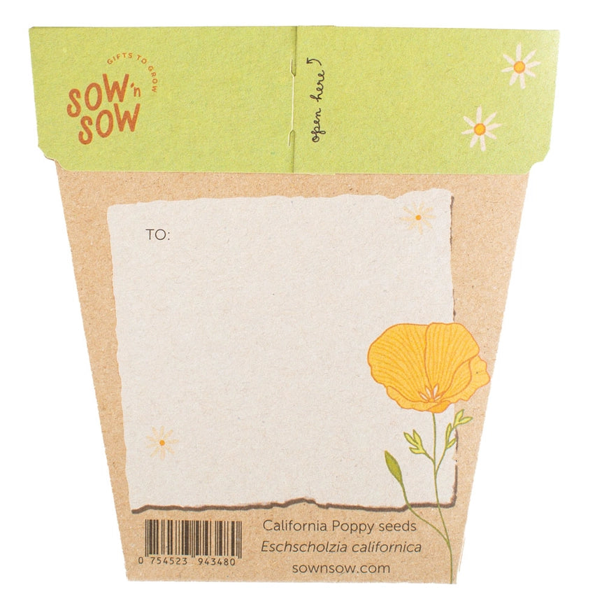 Gift of Seeds Card - California Poppy