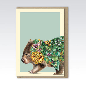 Marini Ferlazzo Greeting Card - Bushwalk Collection, Wombat