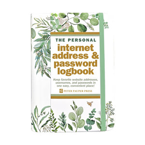 Internet Address & Password Logbook - Eucalyptus