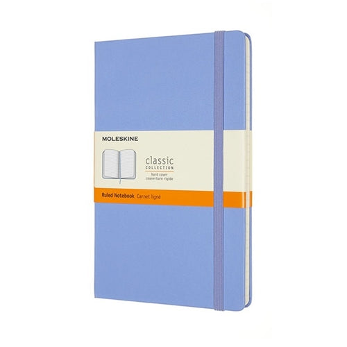 Moleskine Hard Cover Notebook - Ruled, Large, Hydrangea Blue