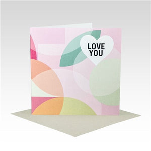 Rhicreative Greeting Card - Love You Geo Print