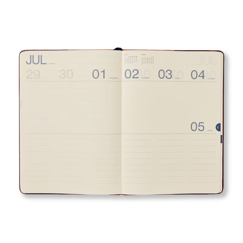 Any Day Now 2026 Any Day Now "Schedular" Weekly Diary - A5, Hardcover, Teal & Purple