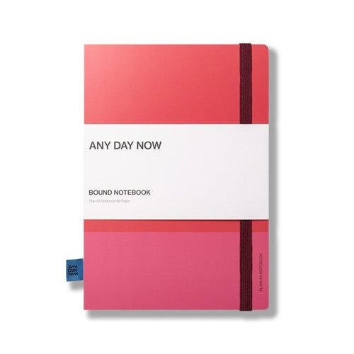 Any Day Now Any Day Now Bound Notebook - A5, Plain, Watermelon/Fuchsia