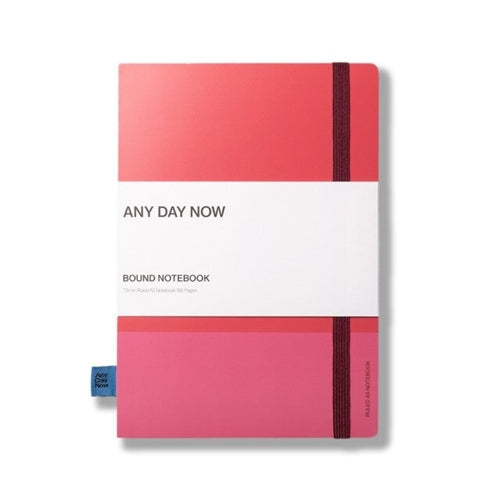 Any Day Now Any Day Now Bound Notebook - A5, Ruled, Watermelon/Fuchsia