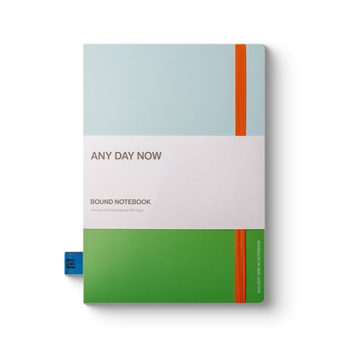 Any Day Now Any Day Now Bound Notebook - Dot Grid, A5, Sky/Green