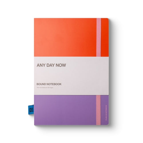 Any Day Now Any Day Now Bound Notebook - Plain, A5, Red/Purple