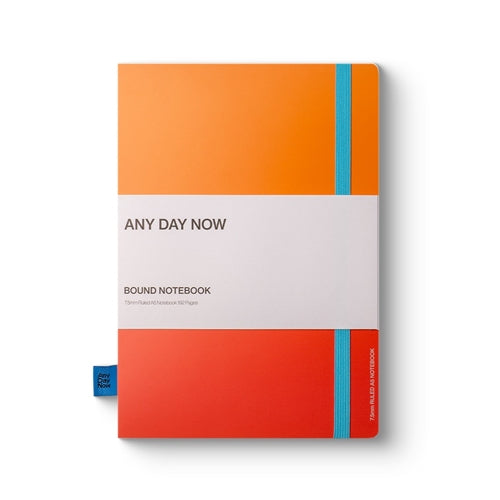 Any Day Now Any Day Now Bound Notebook - Ruled, A5, Orange/Red