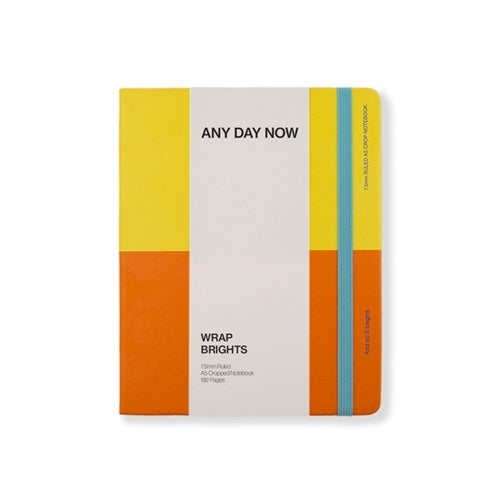 Any Day Now Any Day Now Classic Wrap Notebook - Ruled, A5 Cropped, Orange & Yellow