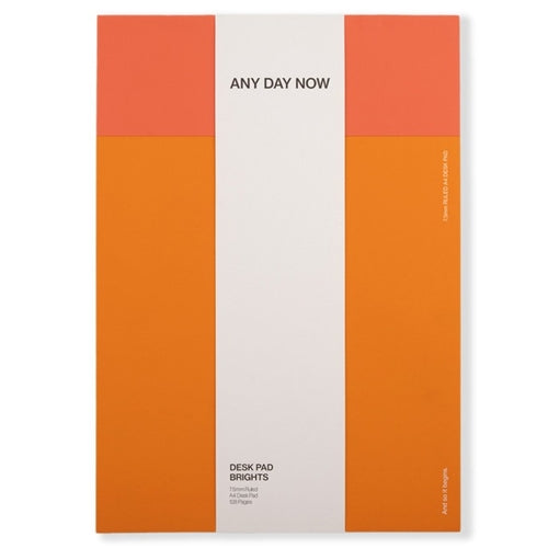 Any Day Now Any Day Now Soft Touch Desk Pad - Ruled, A4, Orange & Red