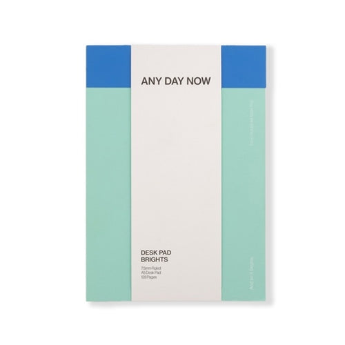 Any Day Now Any Day Now Soft Touch Desk Pad - Ruled, A5, Mint & Blue