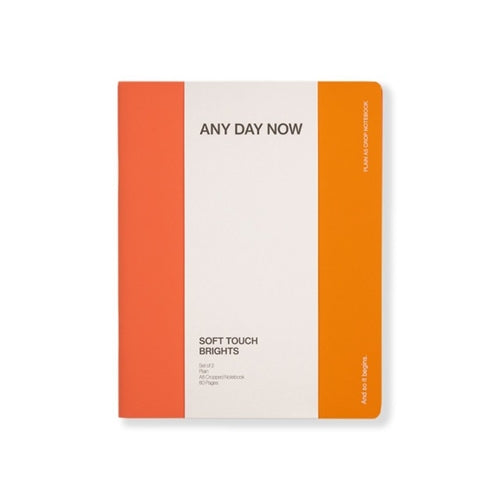 Any Day Now Any Day Now Soft Touch Notebook - Plain, A5 Cropped, Red & Orange