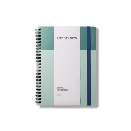 Any Day Now Any Day Now Spiral Notebook - A5, Plain, Green/Mint