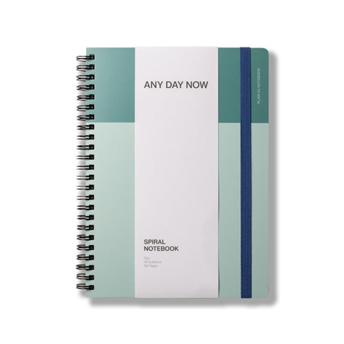 Any Day Now Any Day Now Spiral Notebook - Plain, A5, Green/Mint