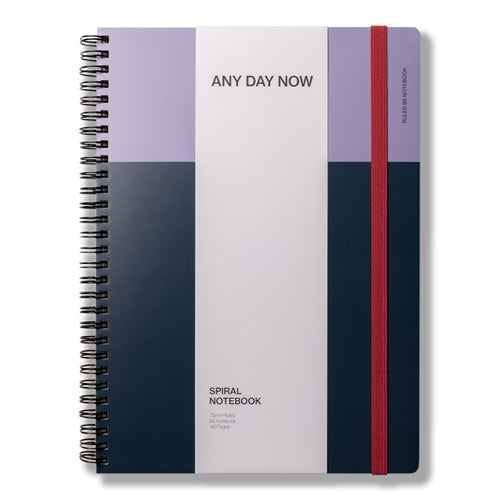 Any Day Now Any Day Now Spiral Notebook - Plain, B5, Lilac/Navy