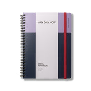 Any Day Now Any Day Now Spiral Notebook - Ruled, B5, Lilac/Navy