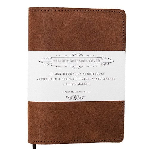 APICA Leather Notebook Cover - A6, Tan