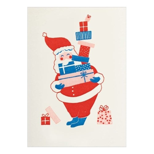 Archivist Archivist Christmas Gift Card - Santa Holding Presents
