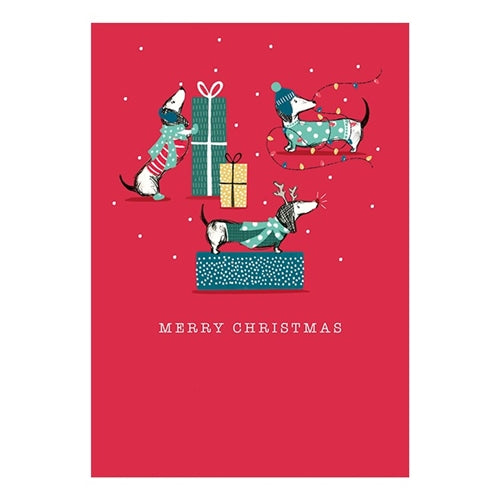 Art File Art File Christmas Card - 3 Franks & Presents