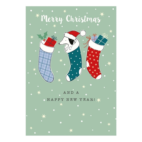 Art File Art File Christmas Card - Frank in a Christmas Stocking