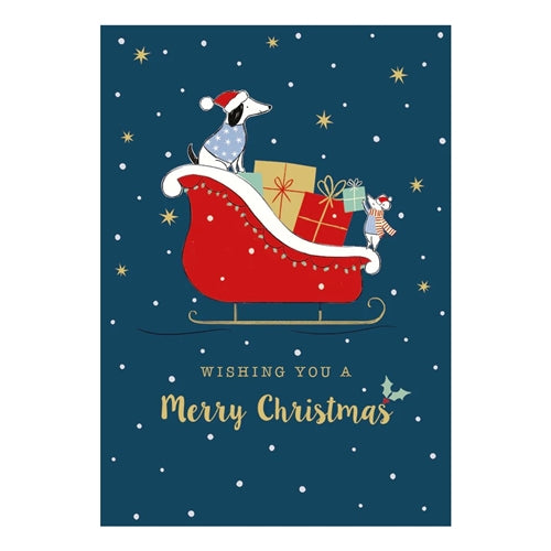Art File Art File Christmas Card - Frank & Sleigh & Presents