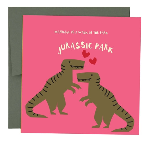 Papernest Wedding Card - Marriage is a Walk in the Park, Jurassic Park